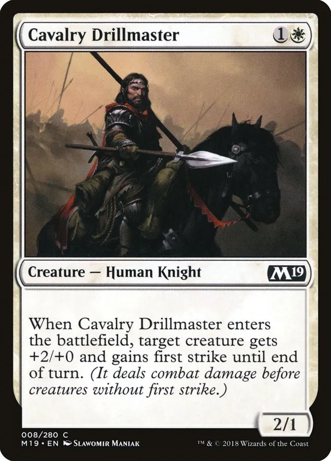 2018 Core Set 2019 Cavalry Drillmaster common #8 common card image