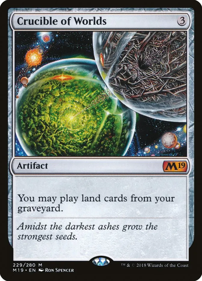 2018 Core Set 2019 Crucible of Worlds mythic #229 mythic card image