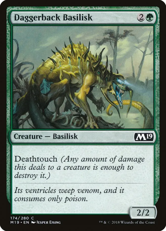 2018 Core Set 2019 Daggerback Basilisk common #174 common card image