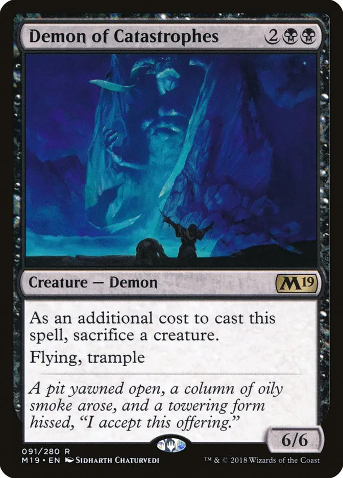 2018 Core Set 2019 Demon of Catastrophes #91 rare card image