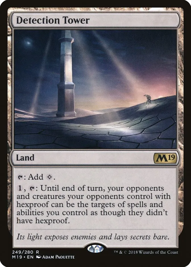 2018 Core Set 2019 Detection Tower rare #249 rare card image