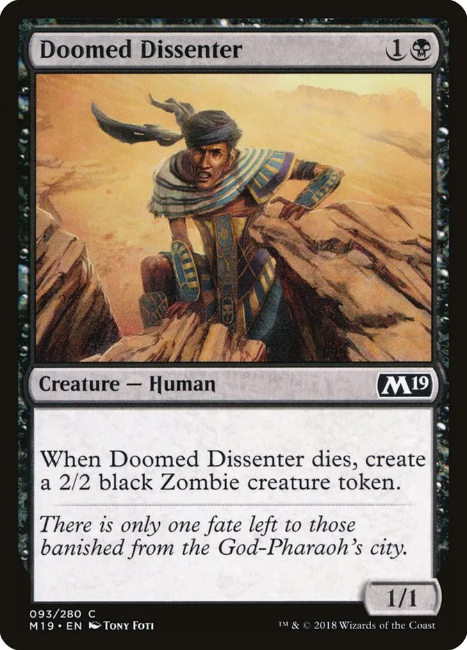 2018 Core Set 2019 Doomed Dissenter common #93 common card image