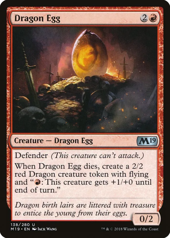 2018 Core Set 2019 Dragon Egg uncommon #138 uncommon card image