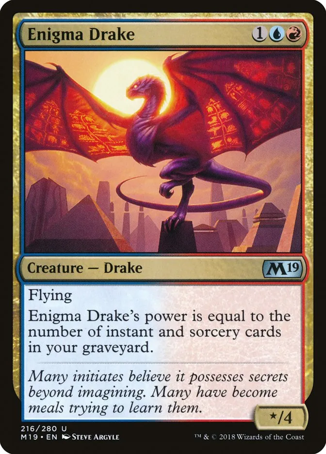 2018 Core Set 2019 Enigma Drake uncommon #216 uncommon card image
