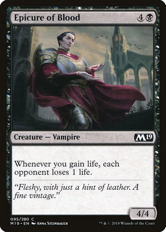 2018 Core Set 2019 Epicure of Blood #95 common card image