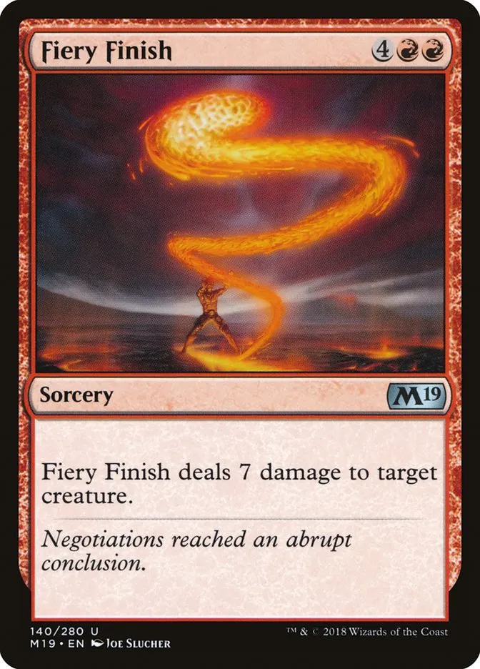 2018 Core Set 2019 Fiery Finish uncommon #140 uncommon card image