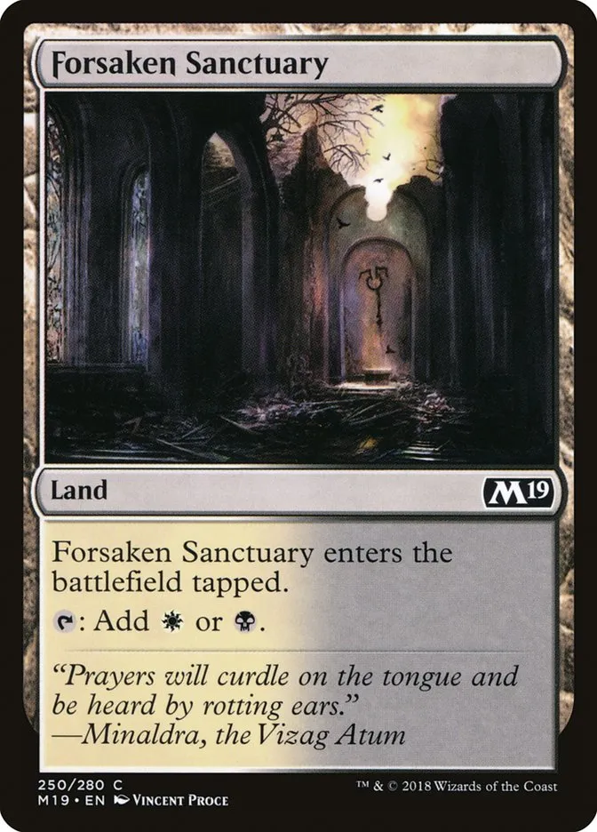 2018 Core Set 2019 Forsaken Sanctuary #250 common card image