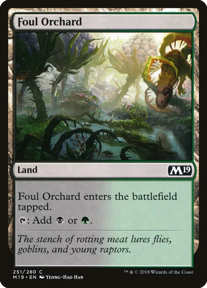 2018 Core Set 2019 Foul Orchard #251 common card image