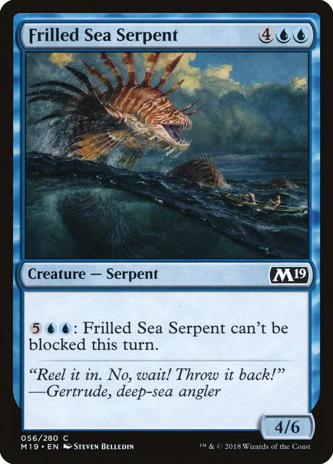2018 Core Set 2019 Frilled Sea Serpent common #56 common card image