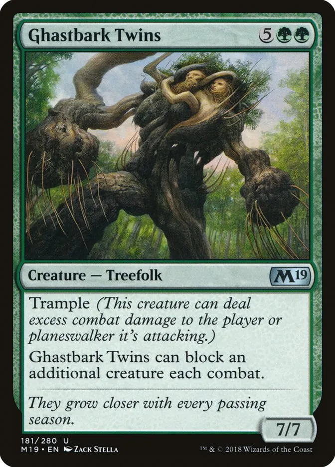 2018 Core Set 2019 Ghastbark Twins #181 uncommon card image