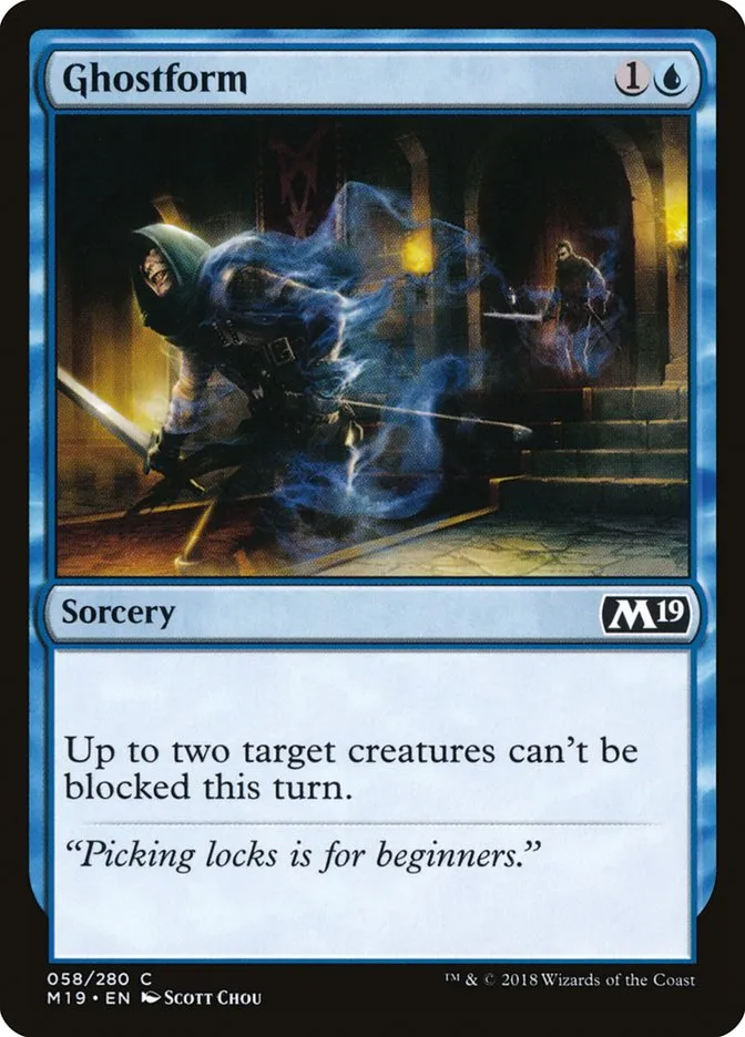 2018 Core Set 2019 Ghostform common #58 common card image