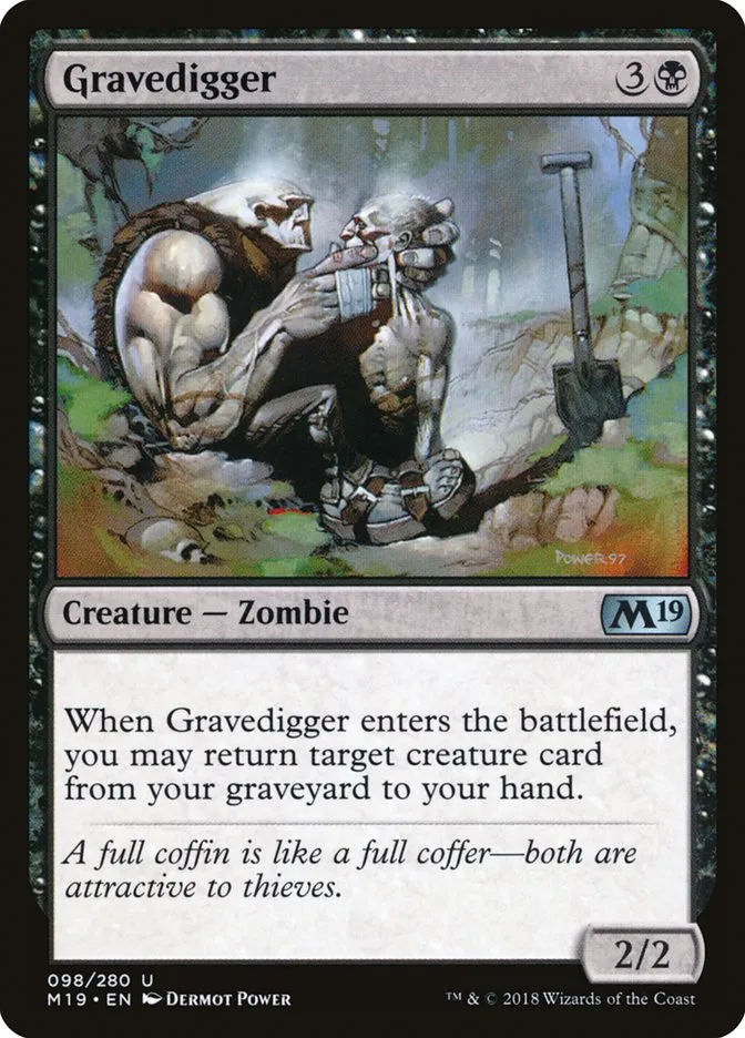 2018 Core Set 2019 Gravedigger uncommon #98 uncommon card image