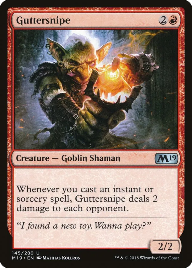 2018 Core Set 2019 Guttersnipe uncommon #145 uncommon card image