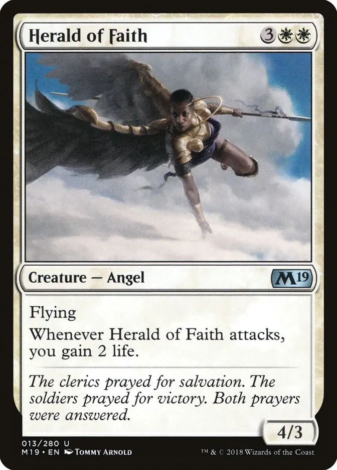 2018 Core Set 2019 Herald of Faith #13 uncommon card image