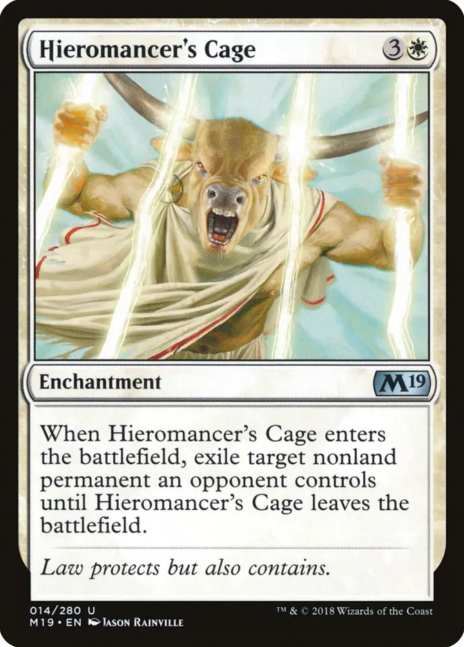 2018 Core Set 2019 Hieromancer's Cage uncommon #14 uncommon card image