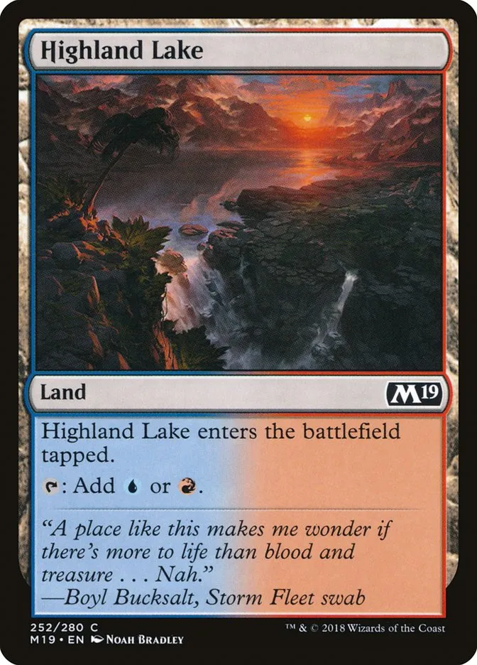 2018 Core Set 2019 Highland Lake #252 common card image