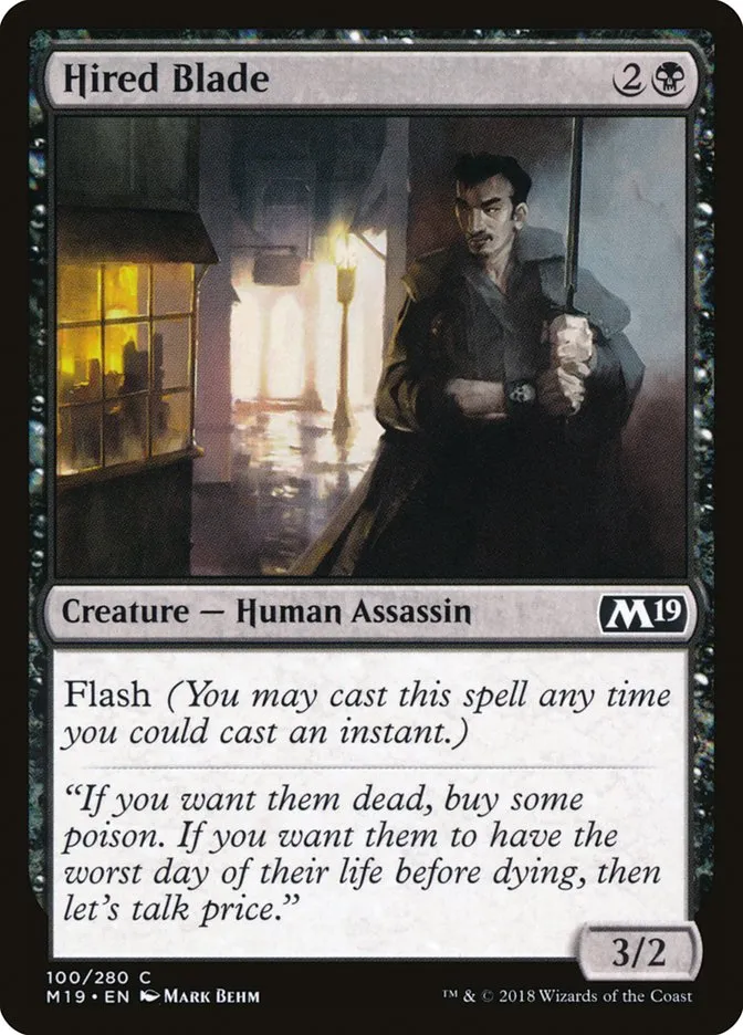 2018 Core Set 2019 Hired Blade common #100 common card image