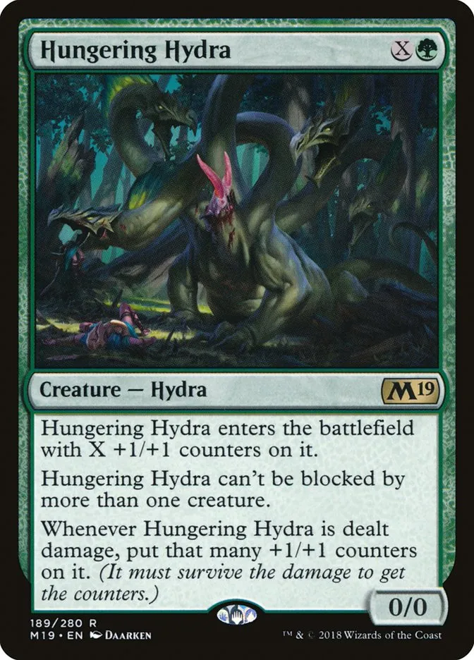 2018 Core Set 2019 Hungering Hydra rare #189 rare card image