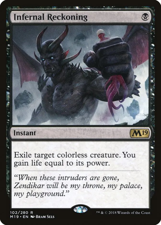 2018 Core Set 2019 Infernal Reckoning rare #102 rare card image