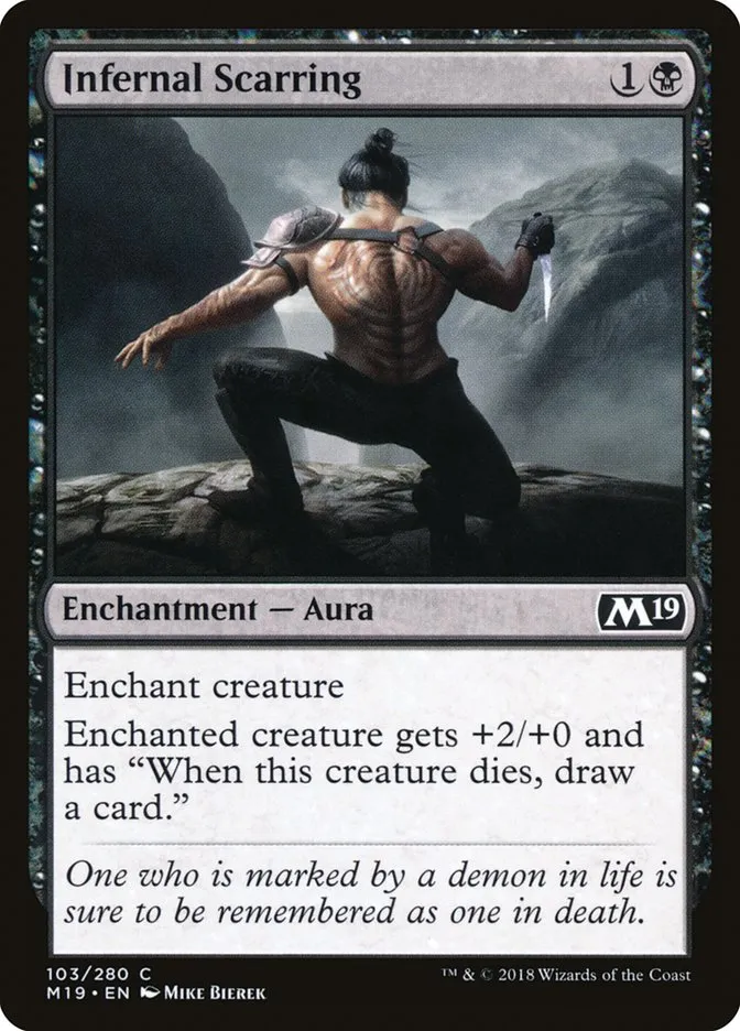 2018 Core Set 2019 Infernal Scarring common #103 common card image