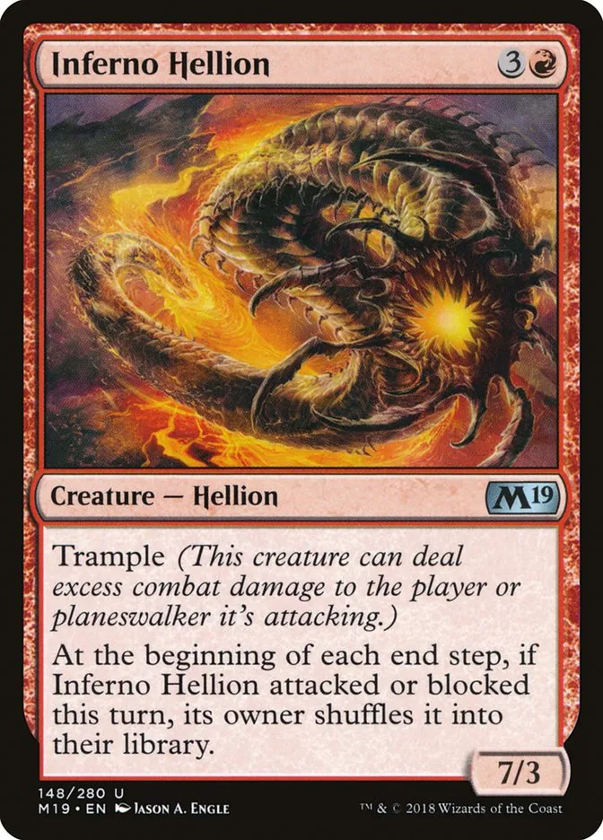 2018 Core Set 2019 Inferno Hellion uncommon #148 uncommon card image