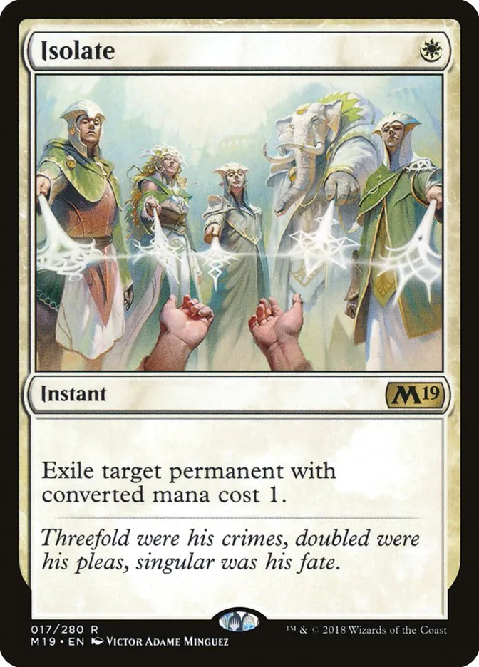 2018 Core Set 2019 Isolate rare #17 rare card image