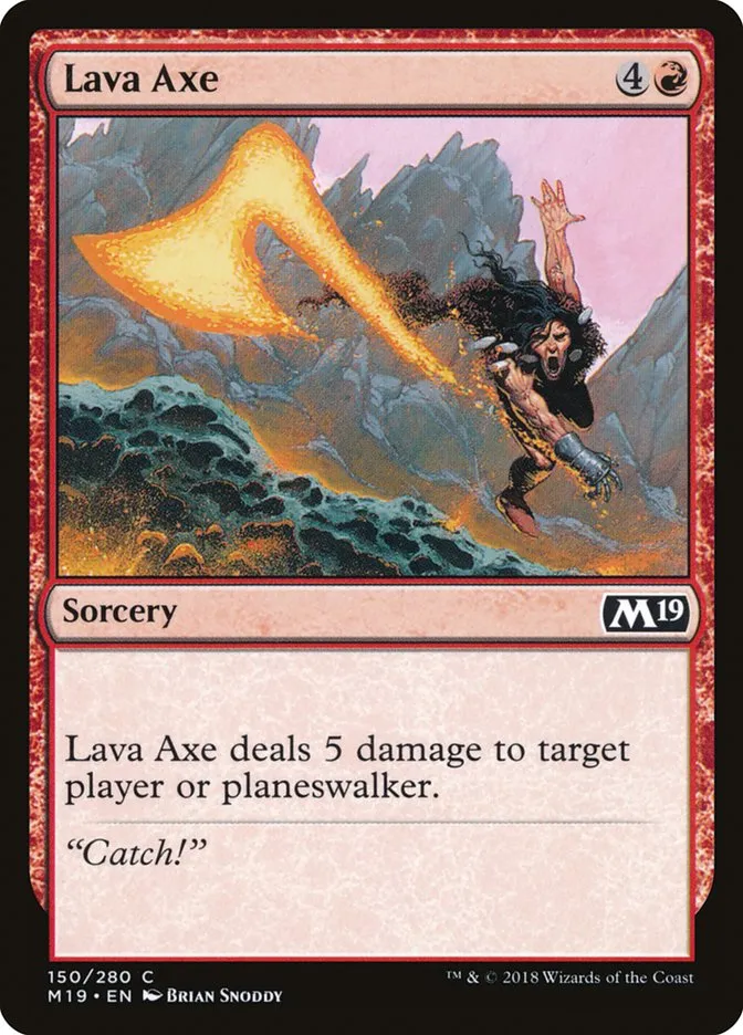2018 Core Set 2019 Lava Axe common #150 common card image