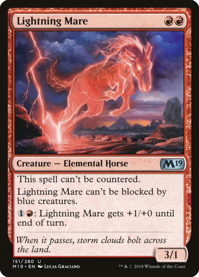 2018 Core Set 2019 Lightning Mare uncommon #151 uncommon card image