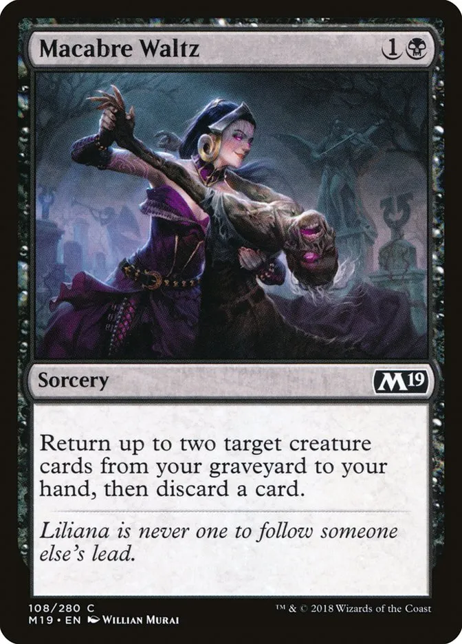 2018 Core Set 2019 Macabre Waltz common #108 common card image