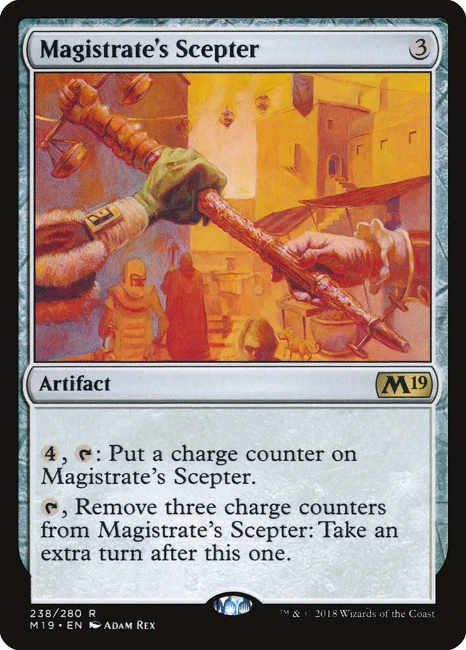 2018 Core Set 2019 Magistrate's Scepter rare #238 rare card image
