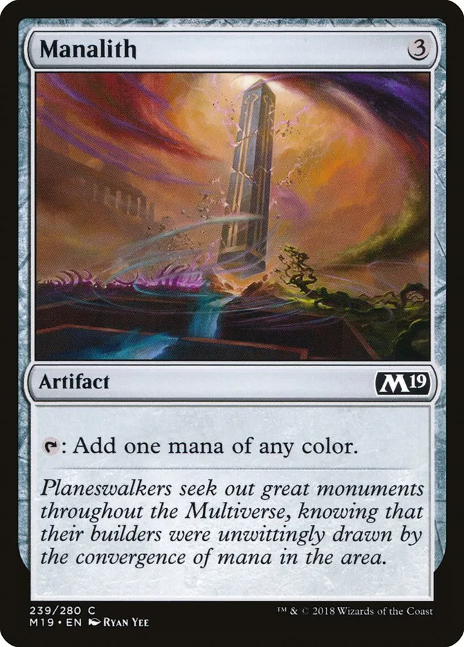 2018 Core Set 2019 Manalith common #239 common card image