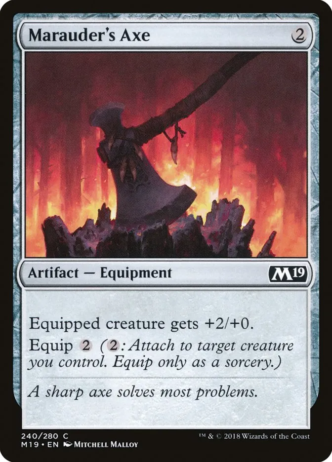2018 Core Set 2019 Marauder's Axe common #240 common card image