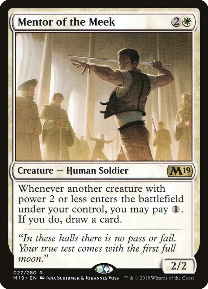 2018 Core Set 2019 Mentor of the Meek #27 rare card image