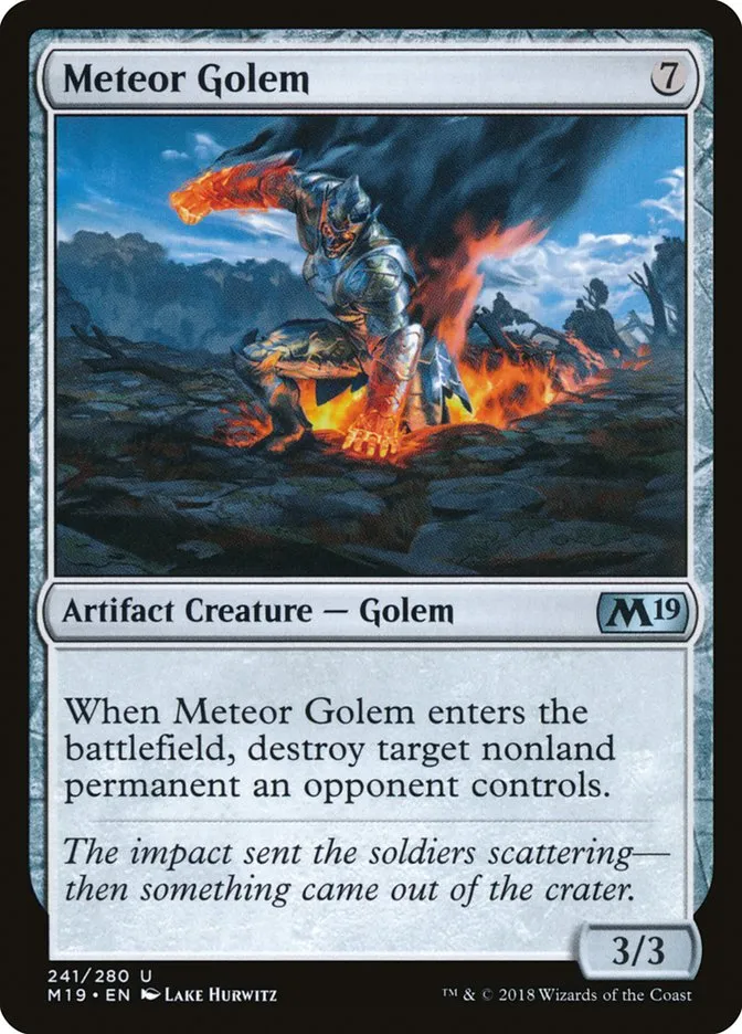 2018 Core Set 2019 Meteor Golem uncommon #241 uncommon card image