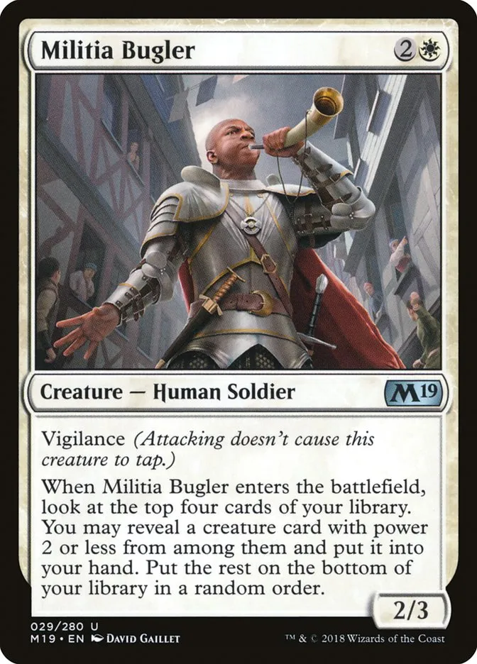 2018 Core Set 2019 Militia Bugler uncommon #29 uncommon card image