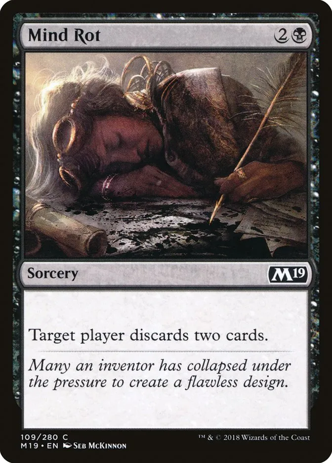 2018 Core Set 2019 Mind Rot common #109 common card image