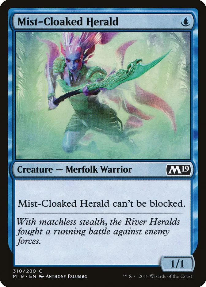 2018 Core Set 2019 Mist-Cloaked Herald #310 common card image