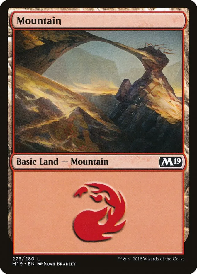 2018 Core Set 2019 Mountain common #273 common card image