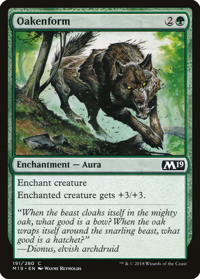 2018 Core Set 2019 Oakenform common #191 common card image