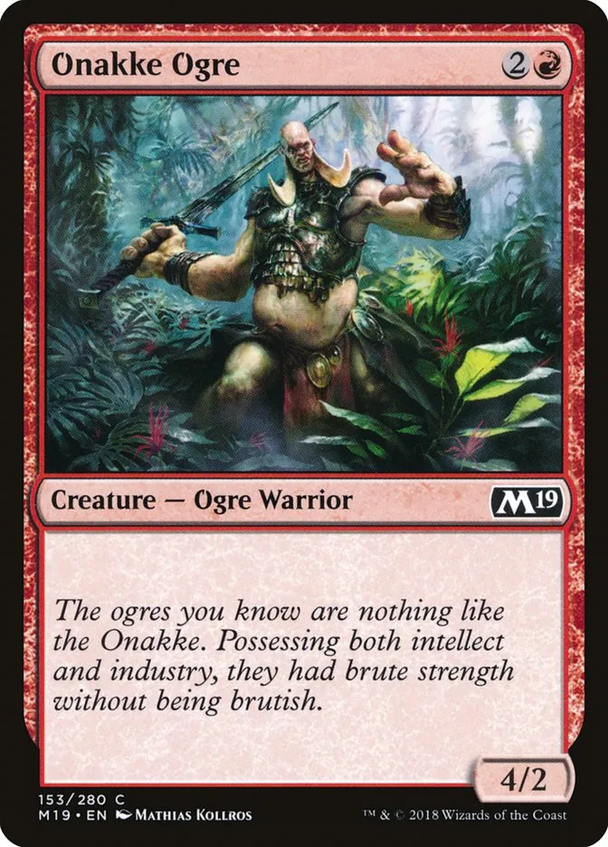 2018 Core Set 2019 Onakke Ogre #153 common card image