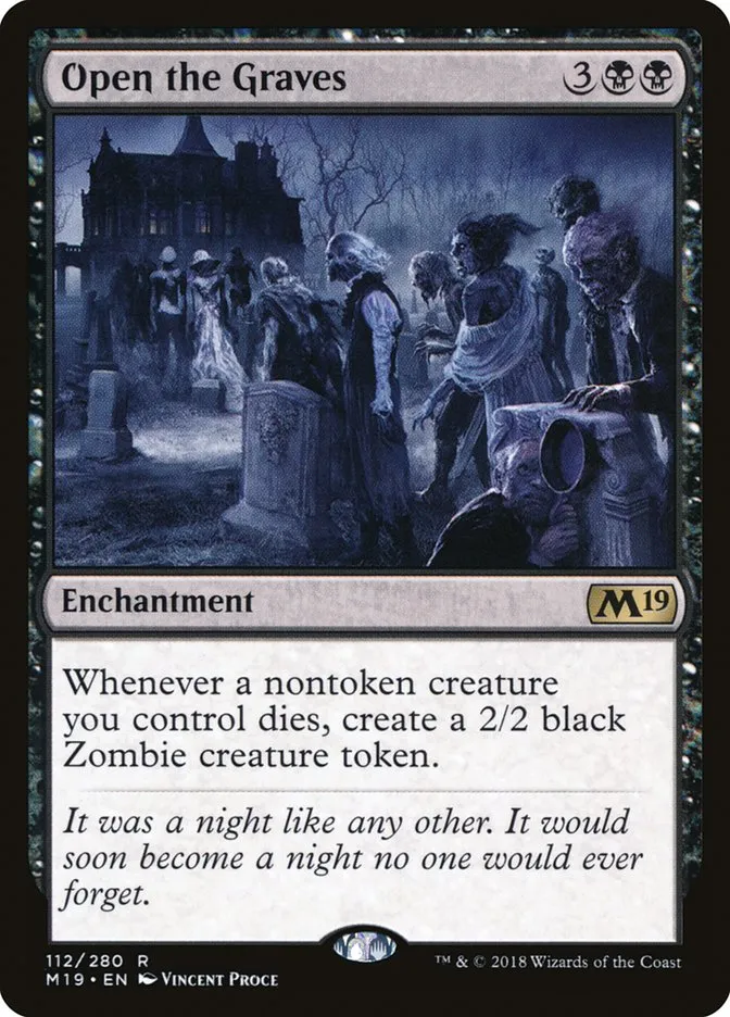 2018 Core Set 2019 Open the Graves rare #112 rare card image