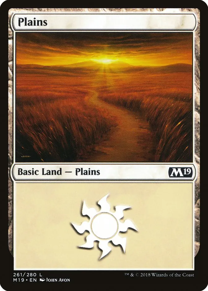 2018 Core Set 2019 Plains common #261 common card image