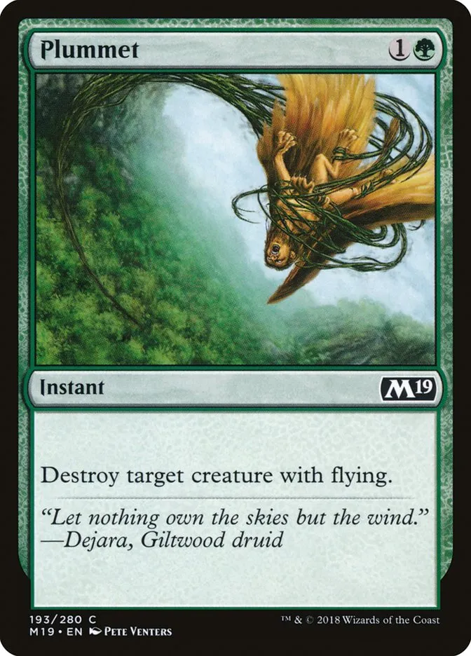 2018 Core Set 2019 Plummet common #193 common card image