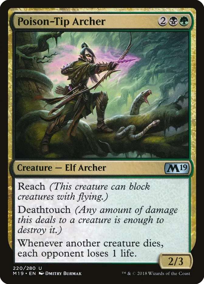 2018 Core Set 2019 Poison-Tip Archer uncommon #220 uncommon card image