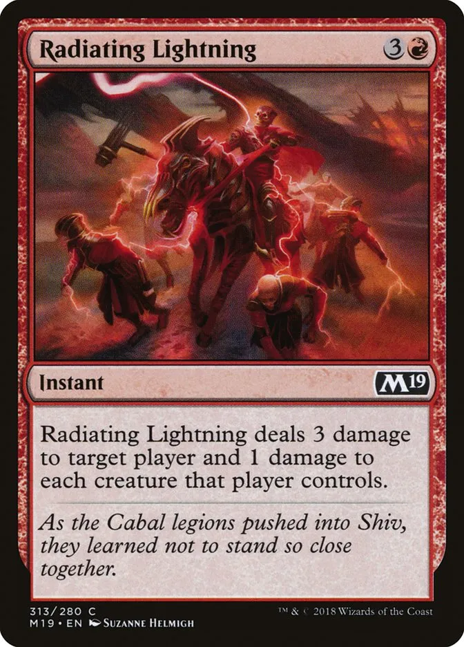 2018 Core Set 2019 Radiating Lightning common #313 common card image