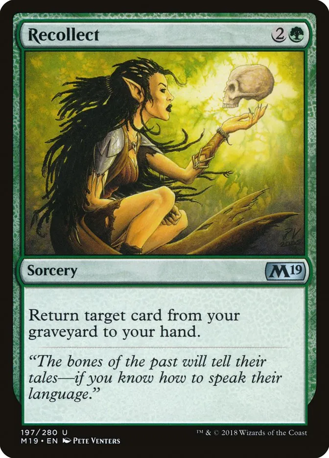 2018 Core Set 2019 Recollect uncommon #197 uncommon card image