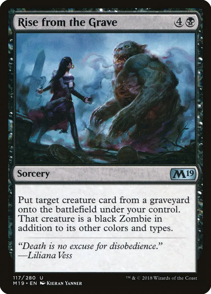 2018 Core Set 2019 Rise from the Grave [Foil] uncommon #117 uncommon card image