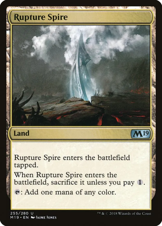 2018 Core Set 2019 Rupture Spire uncommon #255 uncommon card image