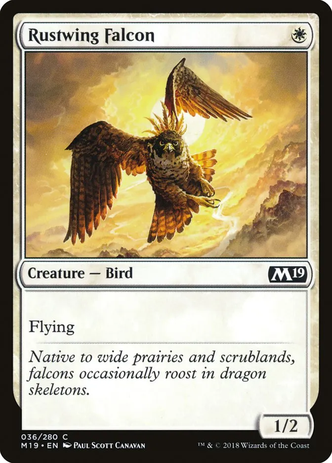 2018 Core Set 2019 Rustwing Falcon #36 common card image