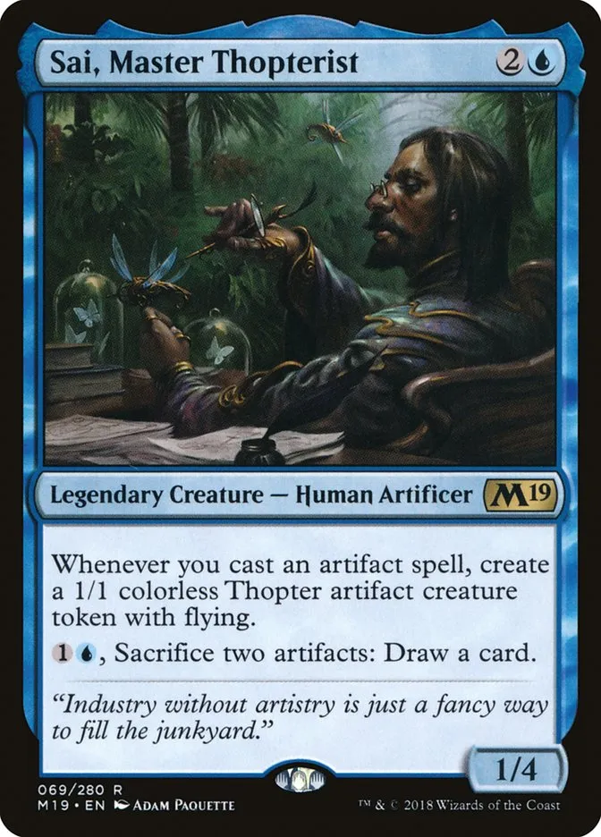 2018 Core Set 2019 Sai, Master Thopterist rare #69 rare card image